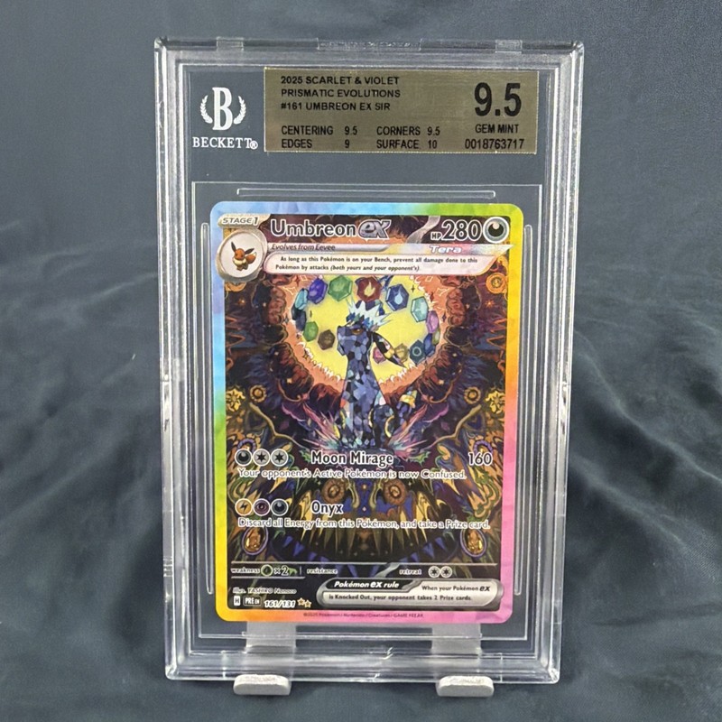 POKEMON UMBREON EX 161/131 SV: PRISMATIC EVOLUTIONS HOLO BECKETT 9.5 GEM MINT