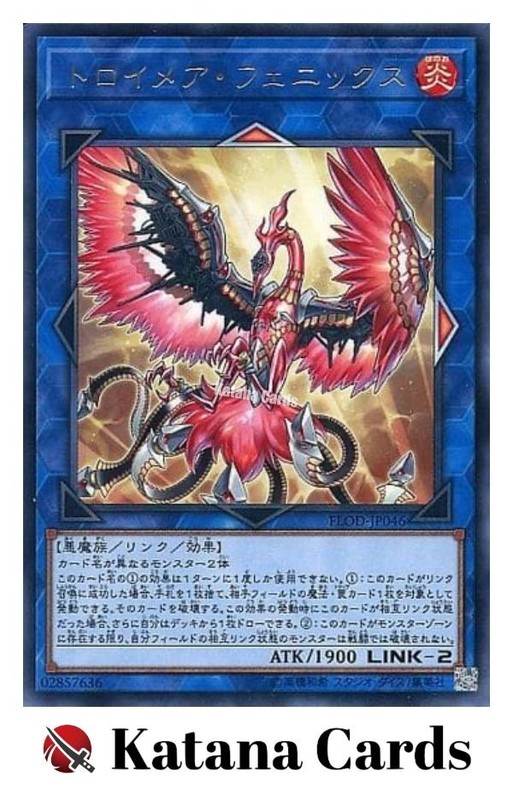 Yugioh Cards | Knightmare Phoenix Rare | FLOD-JP046 Japanese