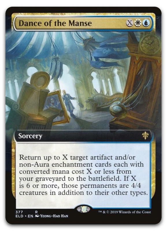 Dance of the Manse (Extended Art) #377 (NM) Throne of Eldraine ELD Magic MTG