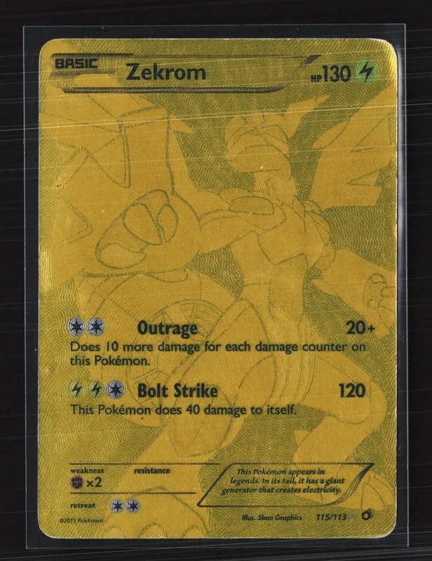 Pokemon 2013 Legendary Treasures Zekrom SR UR #115/113