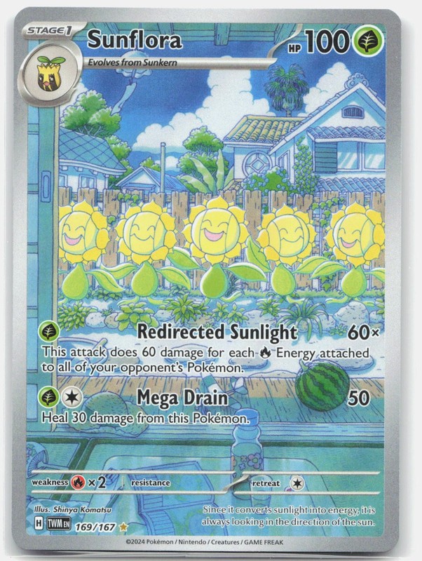 Sunflora 169/167 HOLO Illustration Rare Twilight Masquerade Pokemon NM
