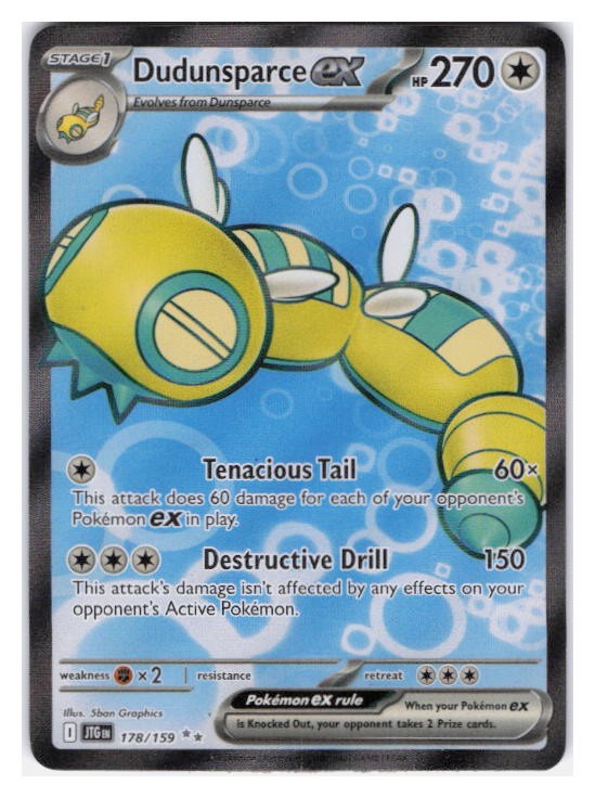 Dudunsparce ex Holo Ultra Rare SV09: Journey Together 178/159 NM