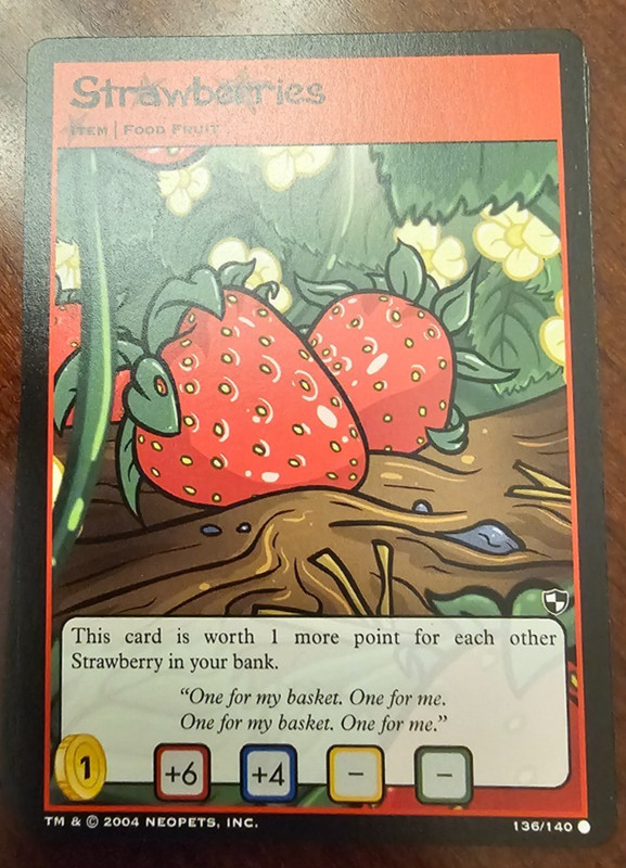 Neopets TCG Battle for Meridell – Strawberries 136/140 – Wizards 2004