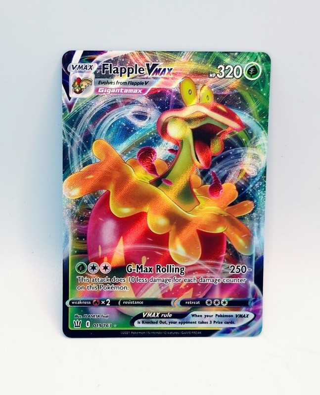 Flapple Vmax 019/163 Full Art Holo Ultra Rare Pokemon NM Fresh Pull