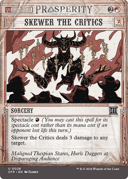 SKEWER THE CRITICS x4 mtg NM-M Breaking News 4 Unc