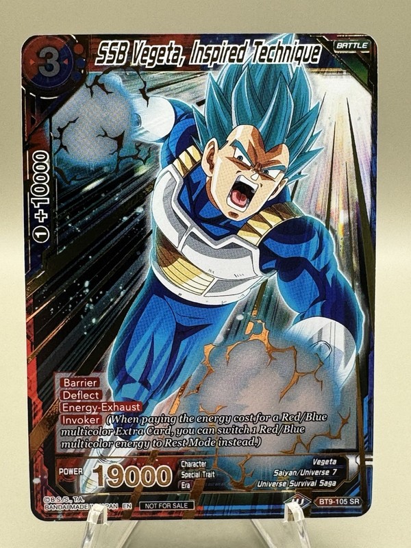 SSB Vegeta, Inspired Technique BT9-105 SR Alt Art Prize Promo