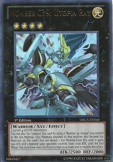 Yugioh! LP Number C39: Utopia Ray - ORCS-EN040 - Ultra Rare - 1st Edition Lightl