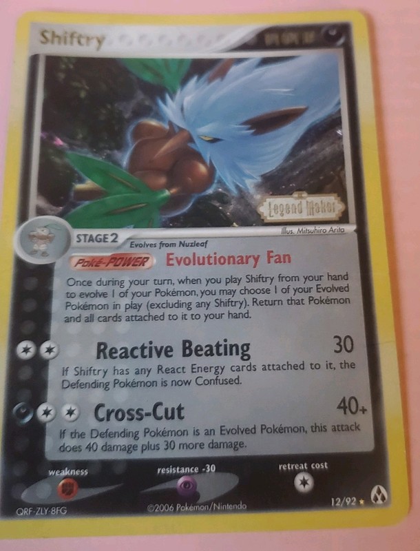 2006 Pokemon Shiftry 12/92 EX Legend Maker *Stamped* Holo Rare *Lightly Played*