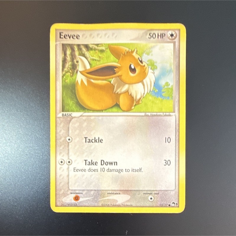 Nintendo Pokemon TCG Eevee 13/17 POP Series 3 Regular Rare 2006 EN Tackle