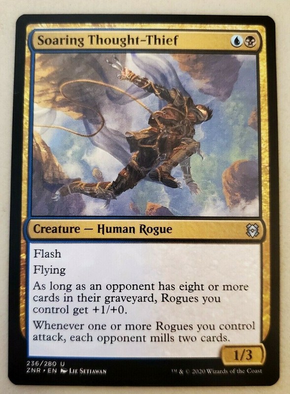 1x Soaring Thought-Thief Zendikar Rising MTG Magic the Gathering NM