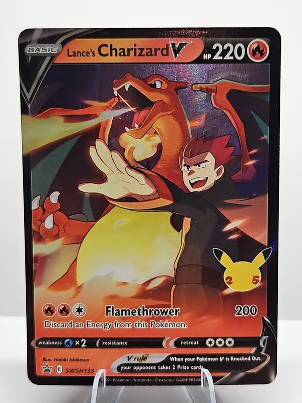 Lance’s Charizard V SWSH133 Celebrations 25th Black Star Promo NM