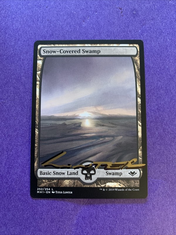 MTG Magic Snow-Covered Swamp Signed Artist Proof Modern Horizons Titus Lunter