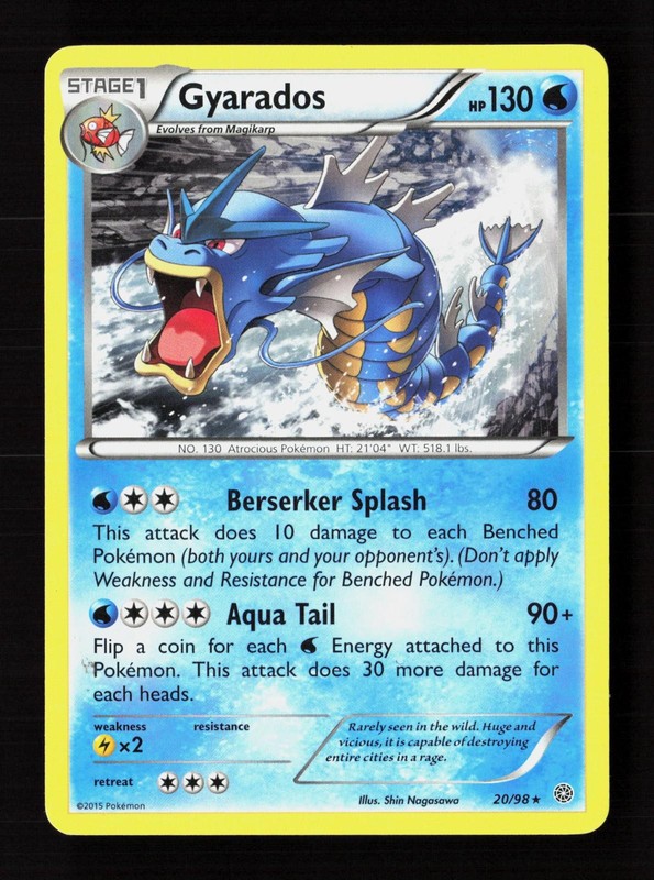 Gyarados 20/98 Rare Ancient Origins Pokemon Moderately Played