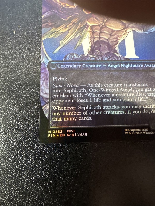 Sephiroth, Fabled SOLDIER (0382) (Borderless) Final Fantasy Foil gallery