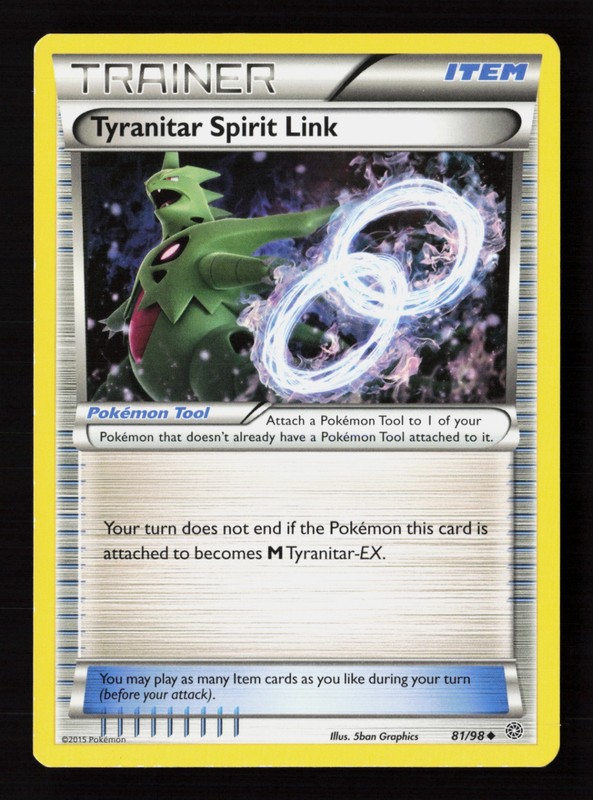 Tyranitar Spirit Link 81/98 Normal Pokemon TCG XY – Ancient Origins LP