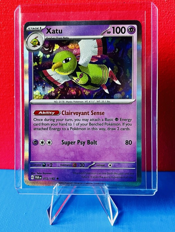 Pokemon Paradox Rift Holo Rare 072/182 Xatu