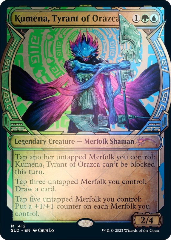 Kumena, Tyrant of Orazca (Rainbow Foil) [SLD] NM MTG Magic the Gathering