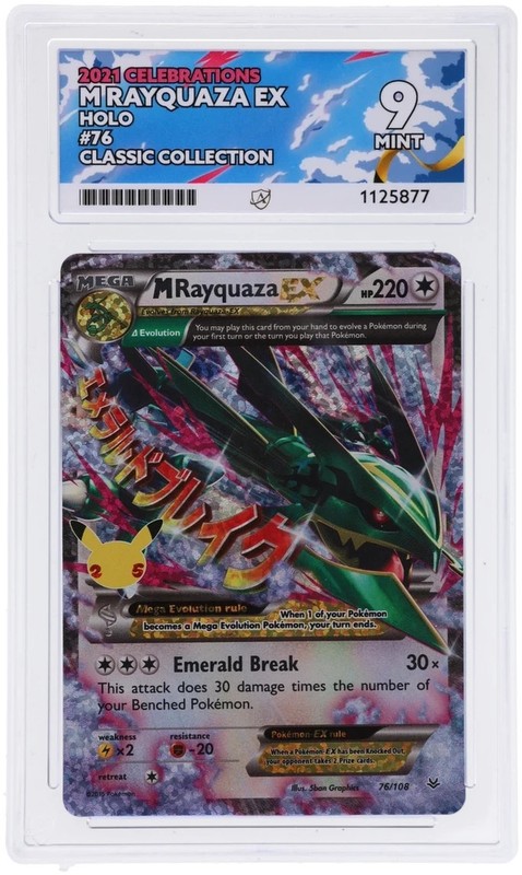 M Rayquaza EX 76/108 Celebrations Classic Collection ACE 9 Mint