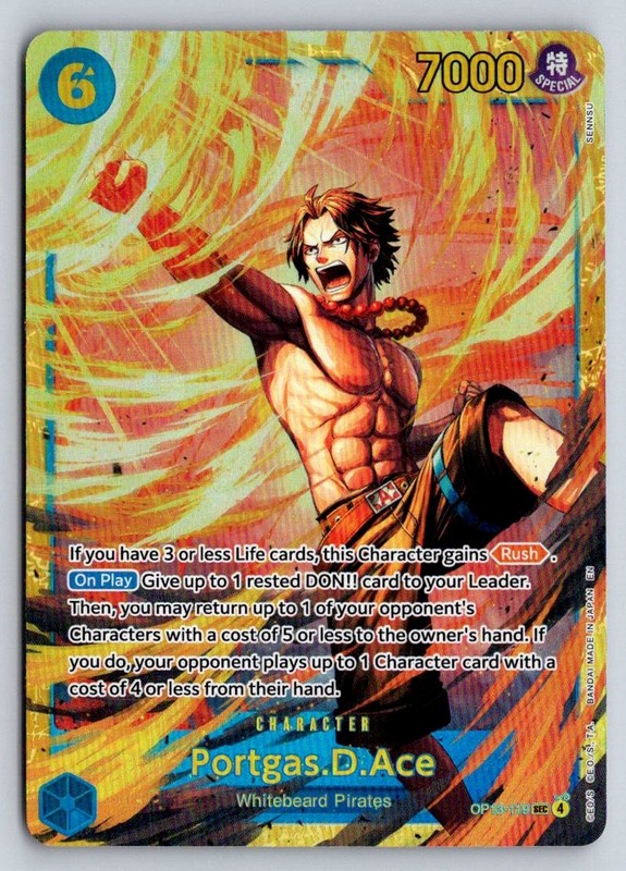 PORTGAS.D.ACE (119) OP13-119 CARRYING ON HIS WILL ONE PIECE LP