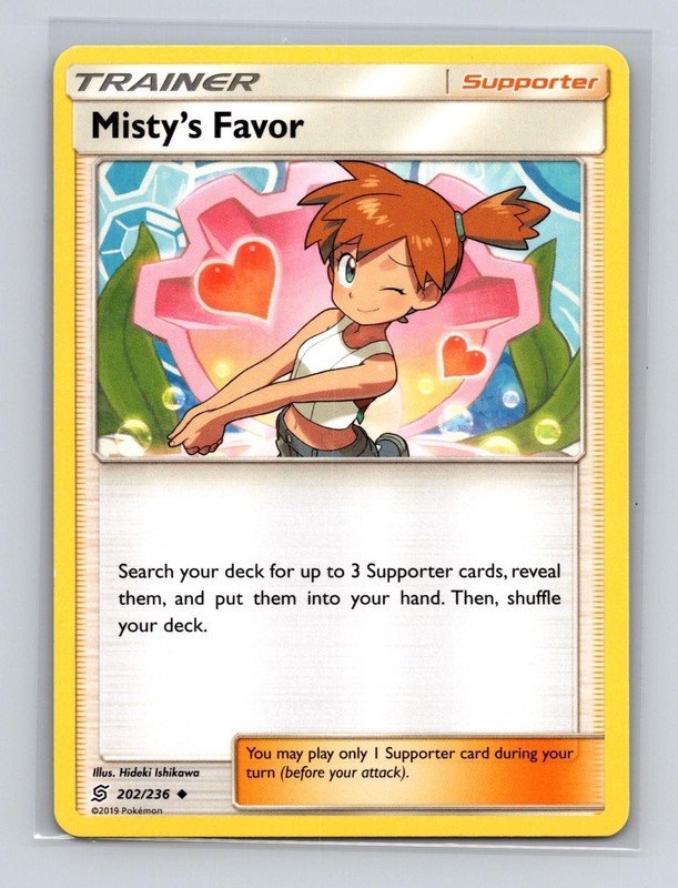Misty’s Favor 202/236 Uncommon Unified Minds Pokemon Near Mint