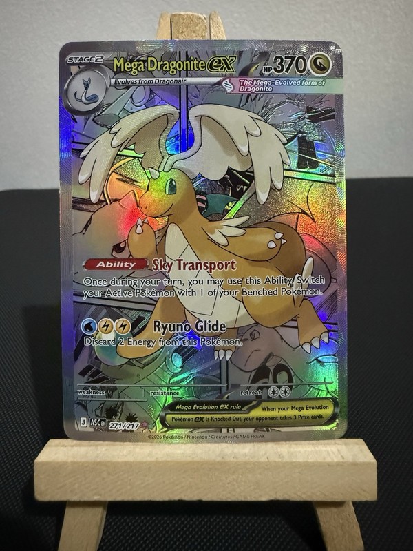 Mega Dragonite Ex Pokemon Card DISPLAY ART CARD TCG
