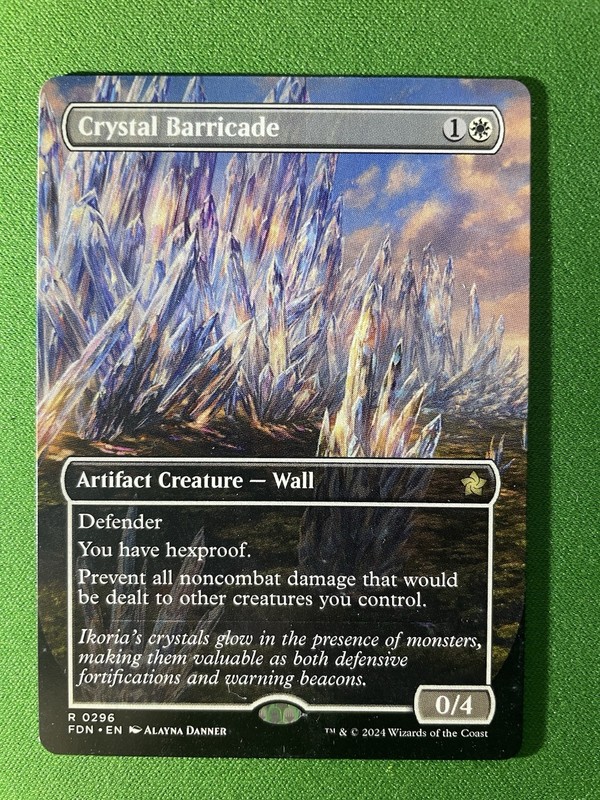 Crystal Barricade (Borderless) FDN 296 Magic: The Gathering R NM