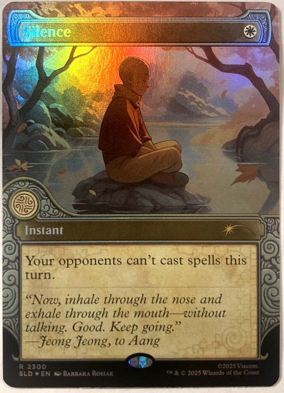 MTG Silence (Rainbow Foil) Secret Lair x Avatar 2300 NM