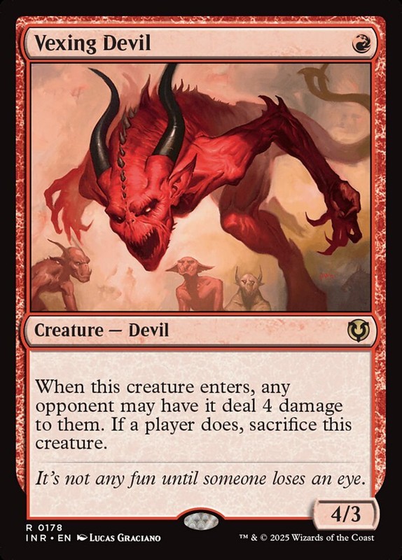 MTG Innistrad Remastered R Vexing Devil #0178