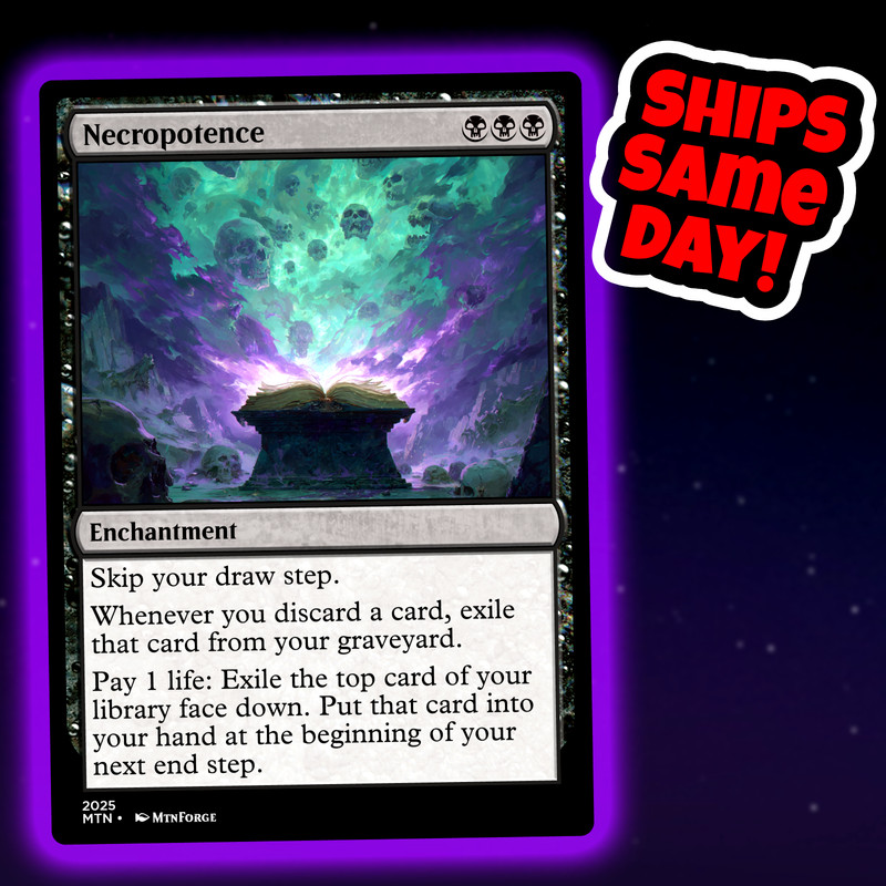 Necropotence – Custom Art Magic: The Gathering Playtest Card – Commander EDH