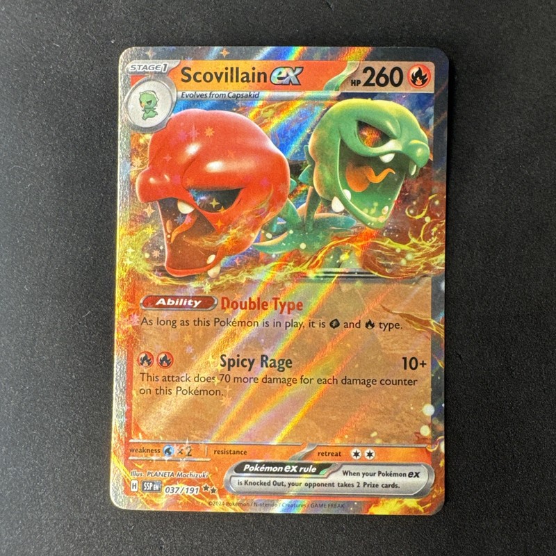 Scovillain ex 037/191 Sv08: Surging Sparks Holo Pokemon