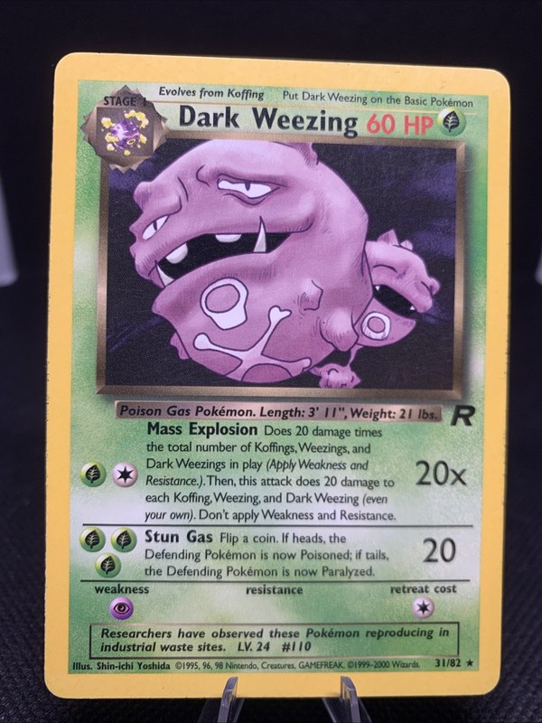 Pokémon TCG Dark Weezing 31/82 Rare Team Rocket Unlimited NM/LP