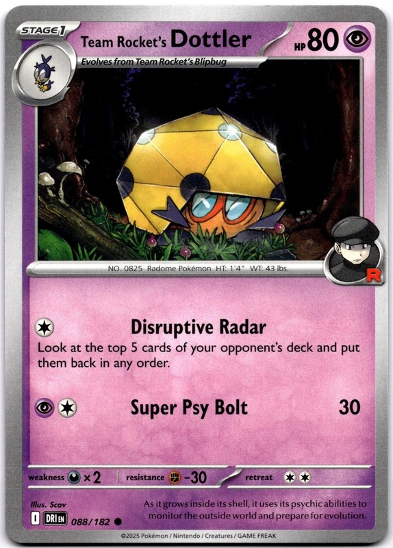 Team Rocket’s Dottler Common SV10: Destined Rivals 088/182 Pokemon GOTO minori