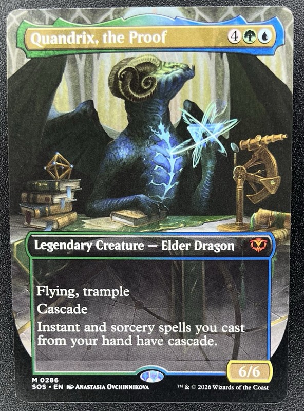 Quandrix, The Proof 0286 Mythic Regular Borderless MTG: Secrets of Strixhaven NM