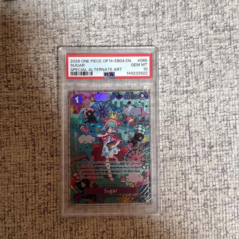 2026 One Piece OP14 The Azure Sea’s Seven #065 Sugar PSA 10 GEM MINT