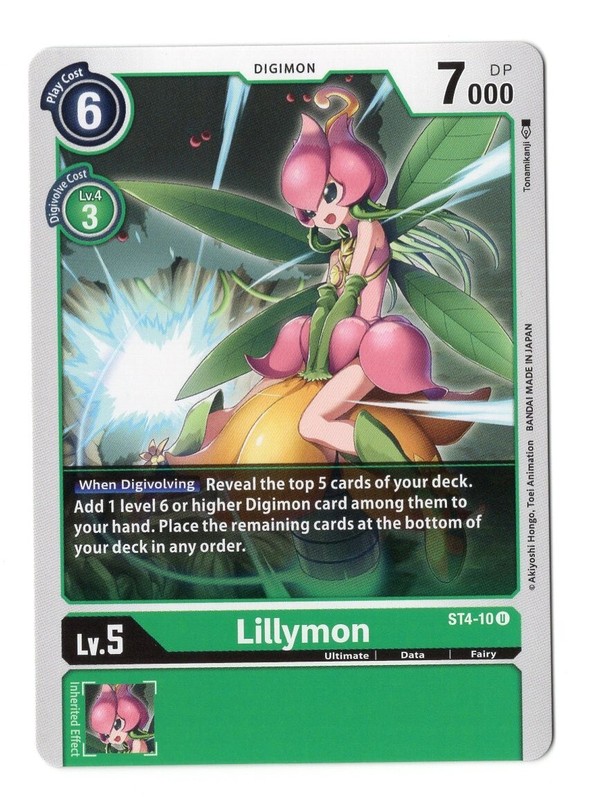 Digimon Card – (NM) Lillymon ST4-10 – Bandai