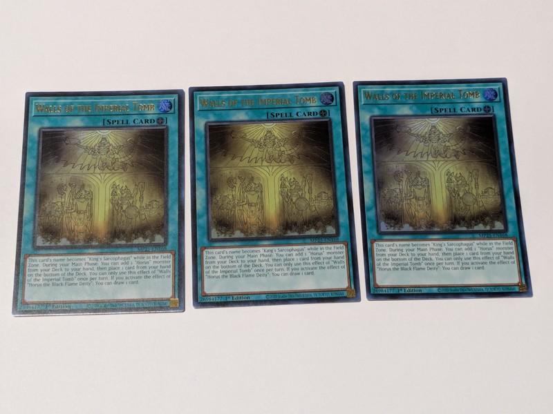 3x Walls of the Imperial Tomb Ultra Rare Yugioh! Mega Tins 2025