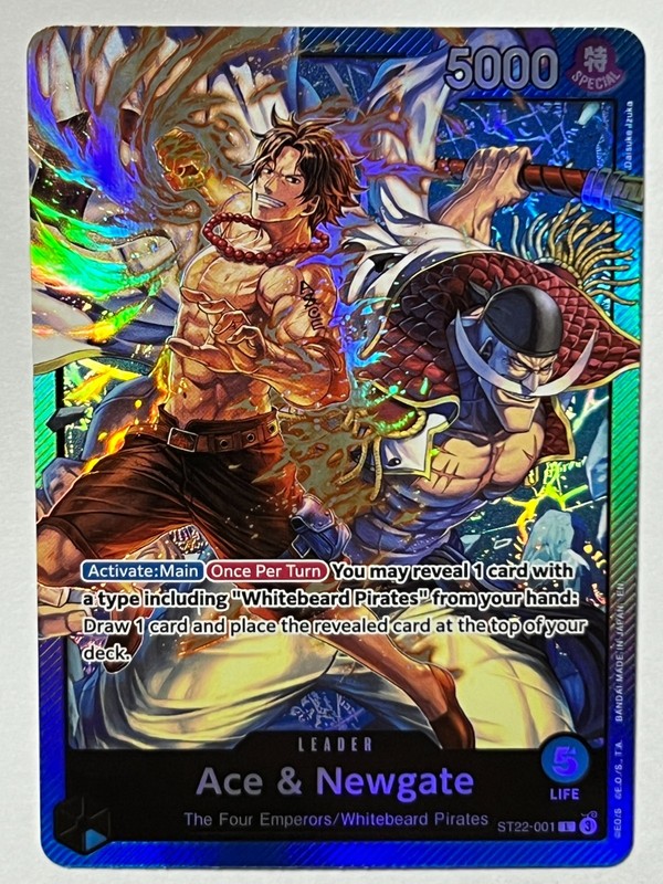 Ace & Newgate ST22-001 One Piece TCG Starter Deck 22 MINT Foil Leader