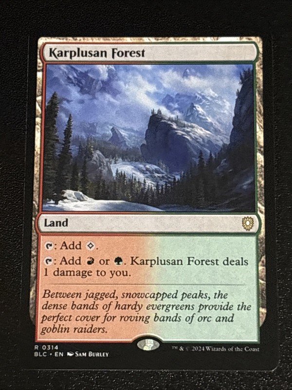 MTG Commander: Bloomburrow Karplusan Forest 0314 NM Rare