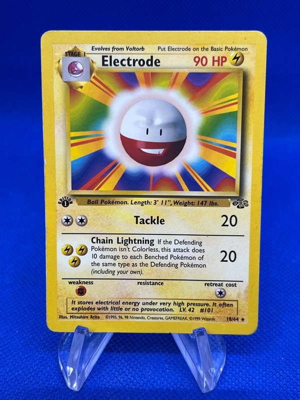 1999 Pokemon Jungle Base Set 1st Edition Electrode 18/64 MISPRINT ERROR MP