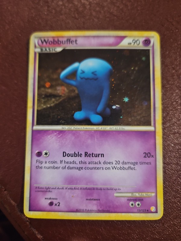 2010 Pokemon WOBBUFFET HeartGold & SoulSilver COSMOS HOLO Foil Card 13/123