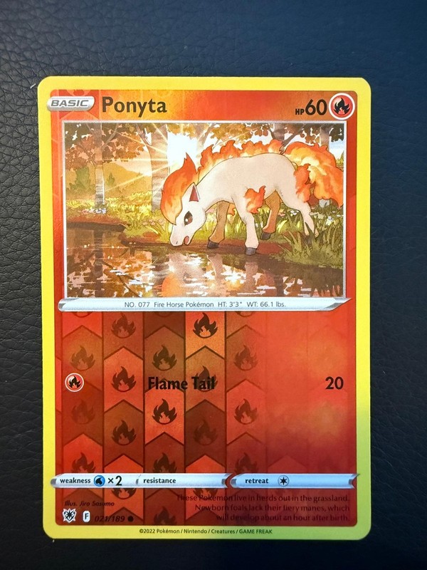 Ponyta 021/189 Common Astral Radiance Pokemon Reverse Holo Near Mint