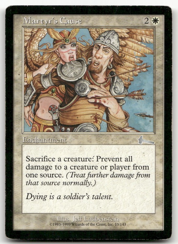 Martyr’s Cause #13 (HP) Urza’s Legacy ULG Magic MTG