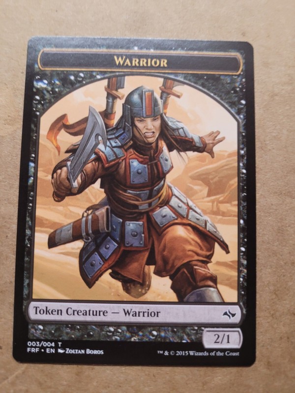 MTG Magic Token – Warrior (3/4) Fate Reforged LP/NM FRF Black HUGE BULK DISCOUNT