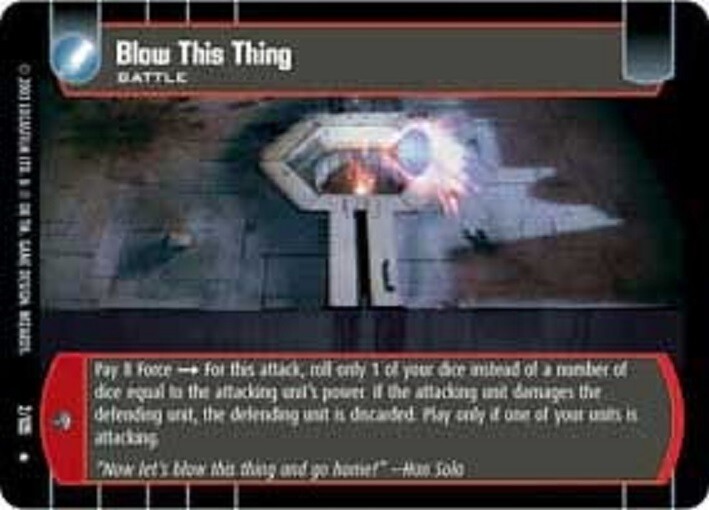 STAR WARS TCG WOTC BATTLE OF YAVIN BLOW THIS THING 2/105 M/GEM MINT Tip Top