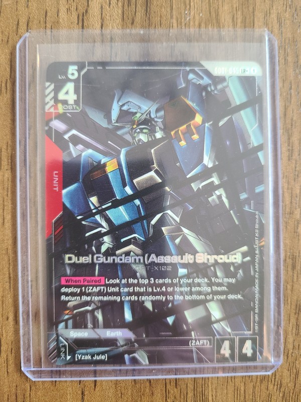 Duel Gundam Assault Shroud (LR+) – Gundam Card Game TCG Newtype Rising GD01-045