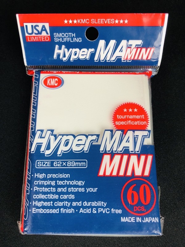 KMC HYPER MAT MINI (60) WHITE SLEEVES! Yugioh / Cardfight Deck Cards Size (NEW)