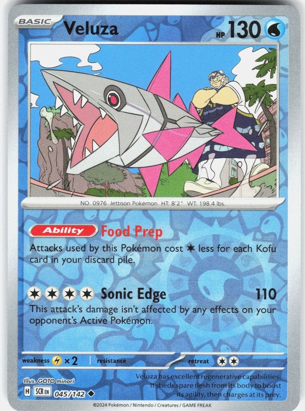 Veluza Reverse Holo SV07: Stellar Crown 045/142 NM GOTO minori