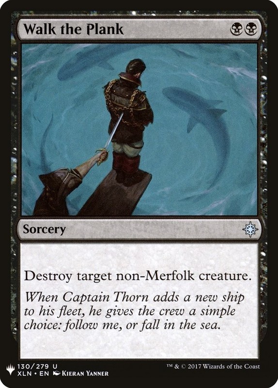 Walk the Plank 130 PLST XLN Black Sorcery Merfolk Destroy Shark Pirate Yanner EN