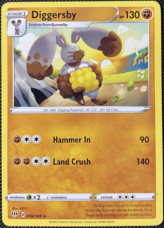 Diggersby 096/189 Swsh03: Darkness Ablaze Regular – Pokémon Card