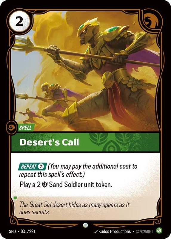 Riftbound Desert’s Call (31/302) Spiritforged NM